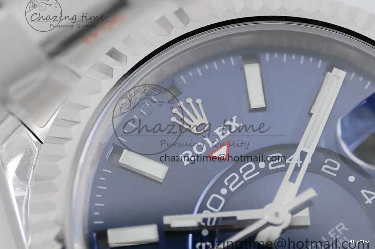 MiroTime 1222 FashionForward Sky-Dweller 326934 904L SS Noob 1:1 Best Edition Blue Dial on SS Bracelet Asian 23J to 2402